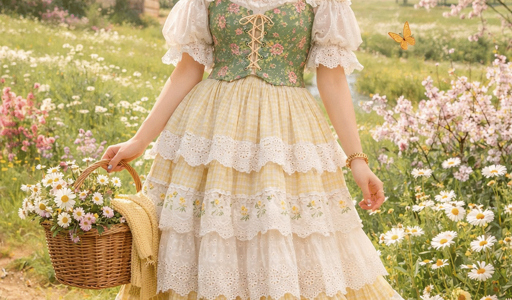 Cottagecore look printemps 2026 outfit