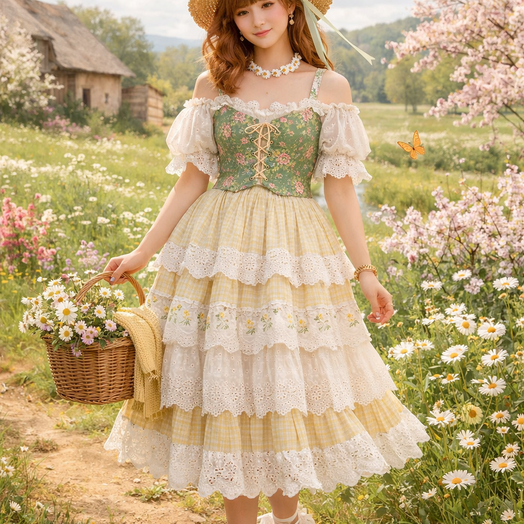 Cottagecore look printemps 2026 outfit